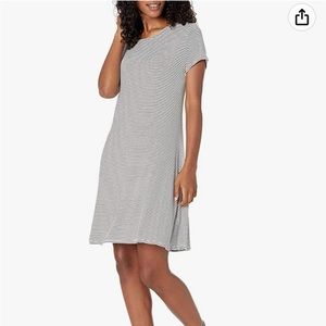 Casual Striped T-shirt Dress